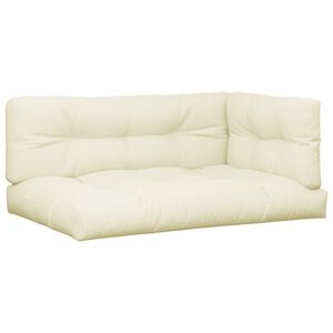 vidaXL Perne de paleți, 5 buc., crem, material textil