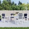 vidaXL Perne de scaun spătar jos, 4 buc. negru, model carouri, textil