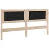 vidaXL Tăblie tapițată cu headboard Maro 150 cm Lemn de pin masiv