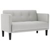 vidaXL Canapea loveseat, gri nor, 111 cm, textil