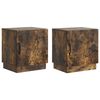 vidaXL Noptieră 2 pcs Stejar fumuriu 43 x 34,5 x 47 cm Lemn prelucrat
