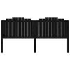 vidaXL Tăblie de pat, negru, 206x4x110 cm, lemn masiv de pin