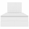 vidaXL Pat cu storage cu saltea Alb pur 120 x 200 cm Piele artificială