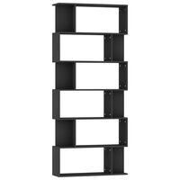 vidaXL Bibliotecă/Separator cameră, negru, 80 x 24 x 192 cm, PAL
