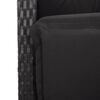 vidaXL Set mobilier de grădină cu perne, 7 piese, negru, poliratan