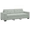 vidaXL Canapea cu 3 locuri, gri deschis, 220x78x80 cm, catifea