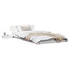 vidaXL Cadru de pat cu headboard cu depozitare Alb 100 x 200 cm lemn