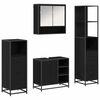 vidaXL Set de mobilier pentru baie 4 buc. Stejar Negru 65 x 33 x 60 cm