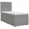 vidaXL Pat boxspring cu saltea Gri deschis 100 x 200 cm Țesătură