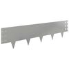 vidaXL Margine pentru gazon 10 pcs 100 x 25 cm Oțel Argintiu