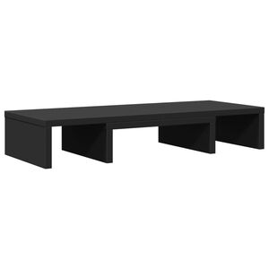 vidaXL Suport monitor reglabil, negru, 60x24x10,5 cm, lemn prelucrat