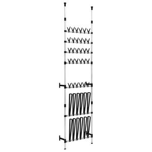 vidaXL Sistem telescopic pentru &icirc;ncălțăminte, cu bare, aluminiu
