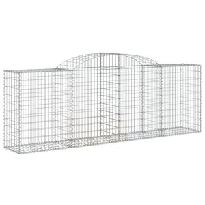 vidaXL Coș gabion arcuit, 300x50x100/120 cm, fier galvanizat