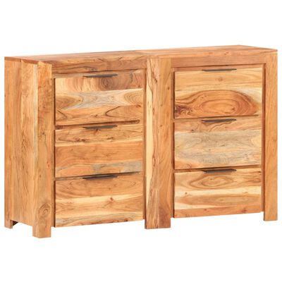 vidaXL Dulap cu sertare, 118 x 33 x 75 cm, lemn masiv de acacia