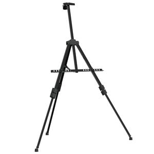 vidaXL Șevalet de expunere reglabil, negru, metal