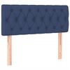 vidaXL Pat box spring cu saltea, albastru, 120x190 cm, material textil