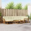 vidaXL Set de canapele de exterior cu pernă 7 pcs Natural și Crem