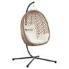 vidaXL Scaun suspendat ou Creme deschis 104 x 100 x 191 cm poliratan