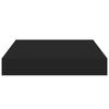 vidaXL Raft de perete suspendat, negru, 23x23,5x3,8 cm, MDF