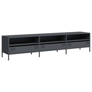 vidaXL Dulap TV, antracit, 202x39x43,5 cm, oțel laminat la rece