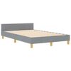 vidaXL Cadru de pat cu headboard Gri deschis 120 x 200 cm țesătură