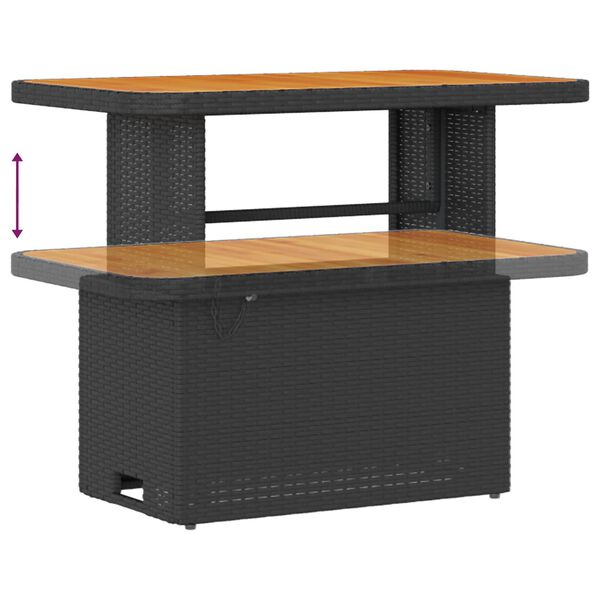 vidaXL Set de canapele pentru grădină 8 pcs Negru poliratan