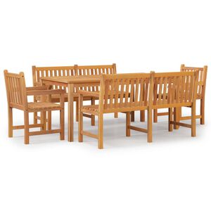 vidaXL Set de sufragerie de grădină, lemn masiv de tec, 5 piese