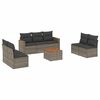 vidaXL Set canapele de grădină cu perne, 8 piese, gri, poliratan
