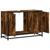 vidaXL Dulap pentru chiuveta de baie stejar afumat 90x33x60 cm lemn