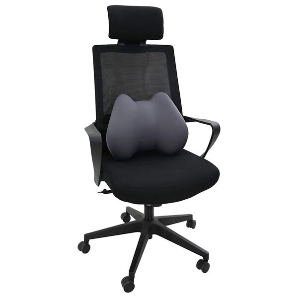 vidaXL Pernă pentru spate Gri Spumă cu Memorie 40 x 32 x 14 cm