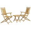 vidaXL Set mobilier bistro, 3 piese, bambus