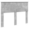 vidaXL Cadru de pat Gri din beton 135 x 190 cm Lemn compozit