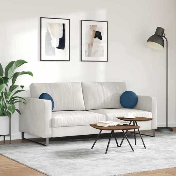 vidaXL Perne de Șezut 2 pcs albastru &Oslash;30 x 13 cm țesătură