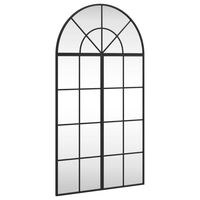 vidaXL Oglindă de perete, negru, 60x110 cm, arcuită, fier