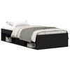 vidaXL Cadru de pat fără saltea Stejar negru 100x200 cm Lemn prelucrat