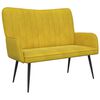 vidaXL Canapea cu 2 locuri Galben 115 x 61 x 87 cm Catifea