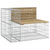 vidaXL Bancă de grădină design gabion 92x71x65,5 cm lemn pin impregnat