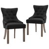 vidaXL Scaune de bucătărie, 2 buc. negru, textil