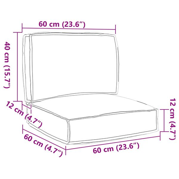 vidaXL Set de perne pentru palet 2 pcs Roșu Vin Material Oxford
