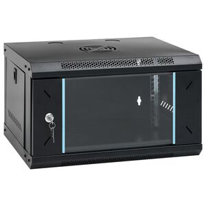 vidaXL Dulap de rețea montat pe perete 6U 19" IP20 53x40x30 cm