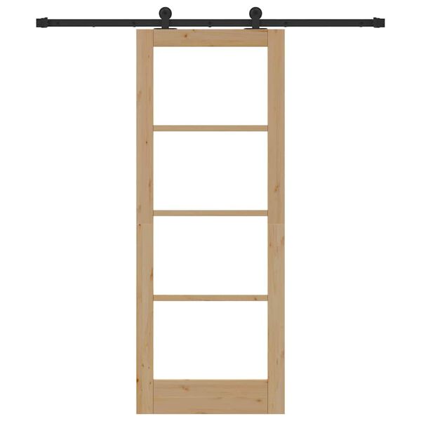 vidaXL Ușă glisantă ORKDAL Natural și Negru 78 x 202 cm