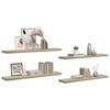 vidaXL Rafturi perete suspendate, 4 buc., stejar, 120x23,5x3,8 cm, MDF