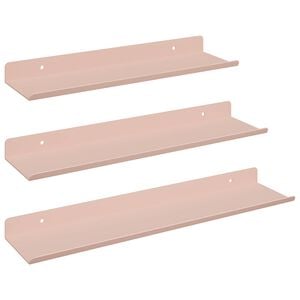 vidaXL Raft suspendat 3 buc. Roz 40 x 9 x 2,5 cm Oțel