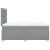 vidaXL Pat box spring cu saltea, gri deschis, 120x190 cm, textil