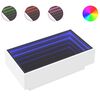 vidaXL Măsuță de cafea cu LED, alb, 90x50x30 cm, lemn prelucrat