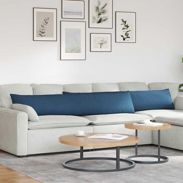 vidaXL Perne pentru canapea 2 pcs albastru 200 x 40 cm țesătură
