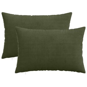 vidaXL Husă pentru pernă 2 pcs HEERLEN Verde 30 x 50 cm cord