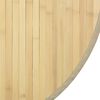 vidaXL Covor rotund, natural deschis, 60 cm, bambus