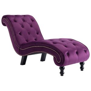 vidaXL Șezlong, violet, catifea