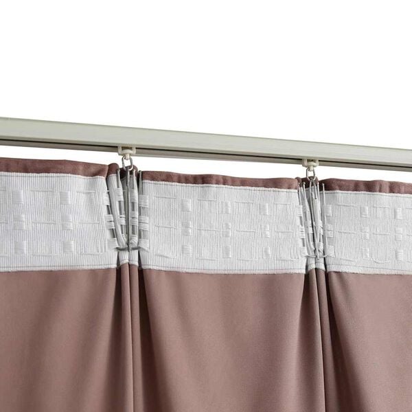 vidaXL Draperii opace 2 buc. roz antichizat 140x175 cm catifea c&acirc;rlige